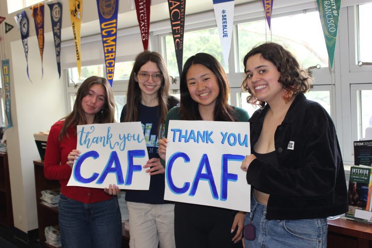 Carlmont students thanking CAF