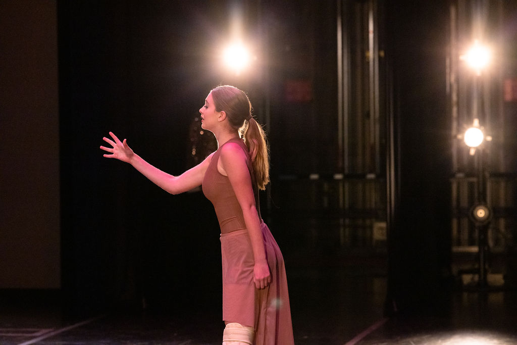 A Carlmont dance student performing