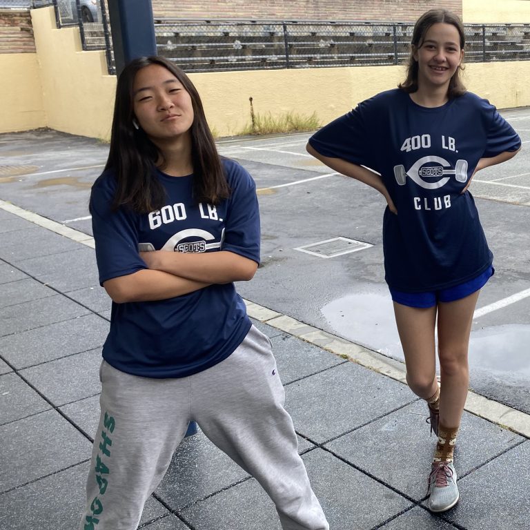 Carlmont PE weight training students - funded by CAF-PTSA mini grants