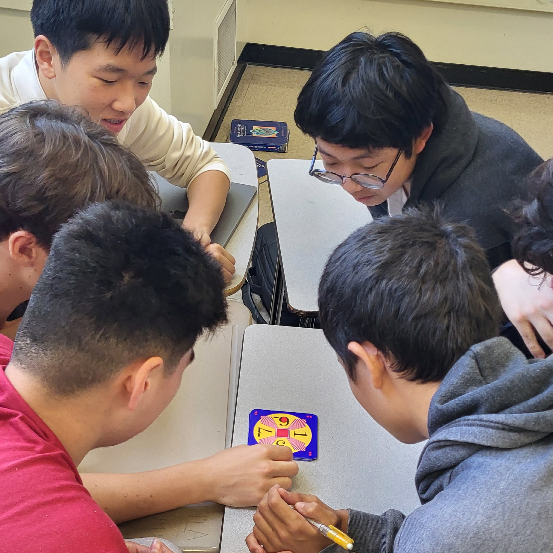Algebra 2 Trig Math Students playing a math game